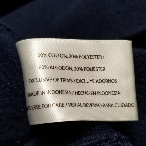 Orvis 1/4 Zip Sweatshirt Blue Cotton Blend XXL - Picture 5 of 6